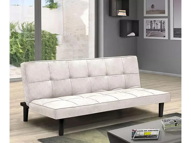 Sofá Cama Diseño En Tejido 2 Plazas para casa y oficina Giada - Blanco