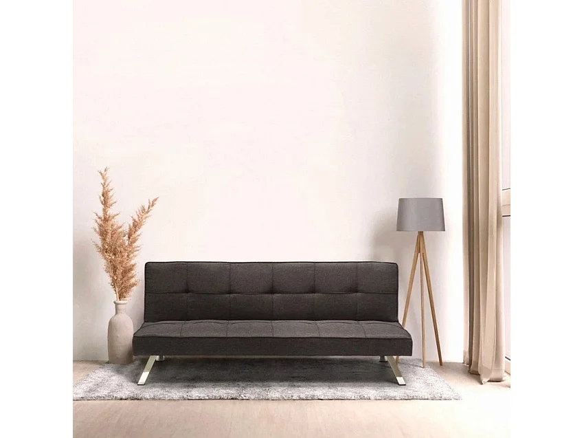 Divano letto convertibile a 3 posti clic clac moderno robusto Mandorlo