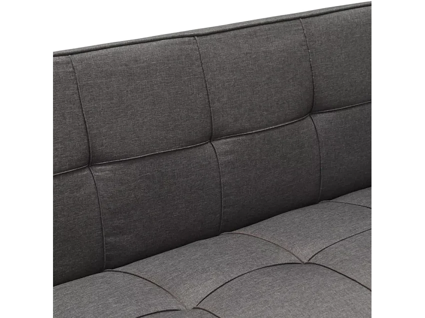 Sofá cama de tejido 2 plazas diseño moderno Gemma clic-clac - Gris Oscuro