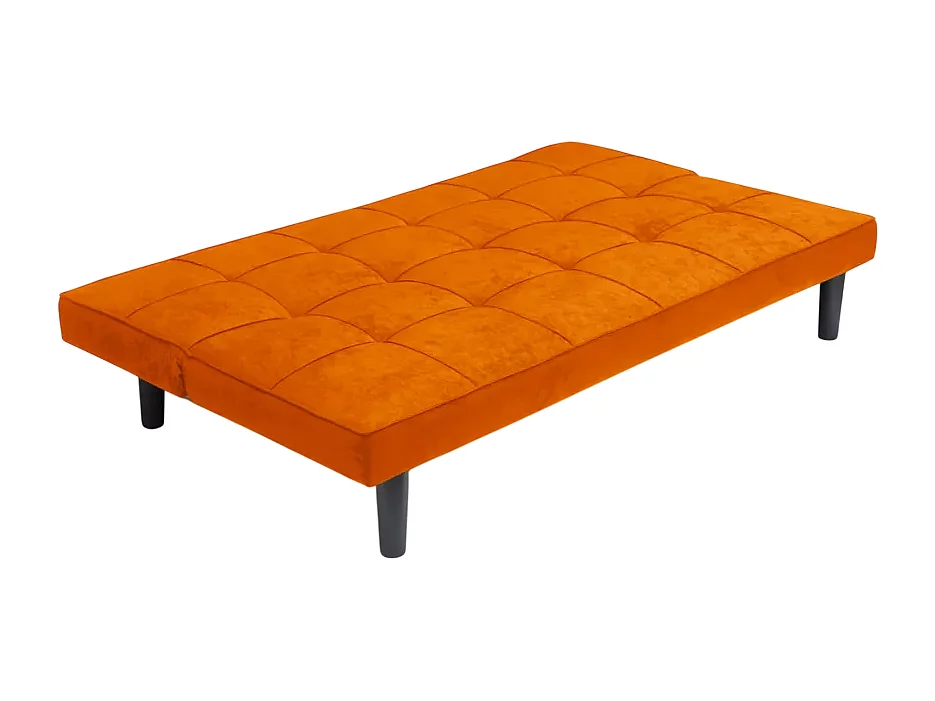 Giada 2-Sitzer Stoff Design Sofa Bett für Haus und Büro - Orange
