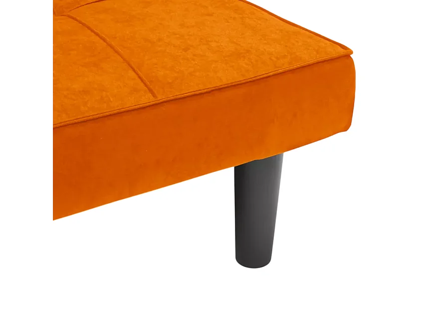 Giada 2-Sitzer Stoff Design Sofa Bett für Haus und Büro - Orange