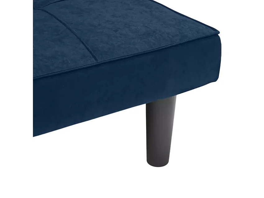 Giada 2-Sitzer Stoff Design Sofa Bett für Haus und Büro - Blau