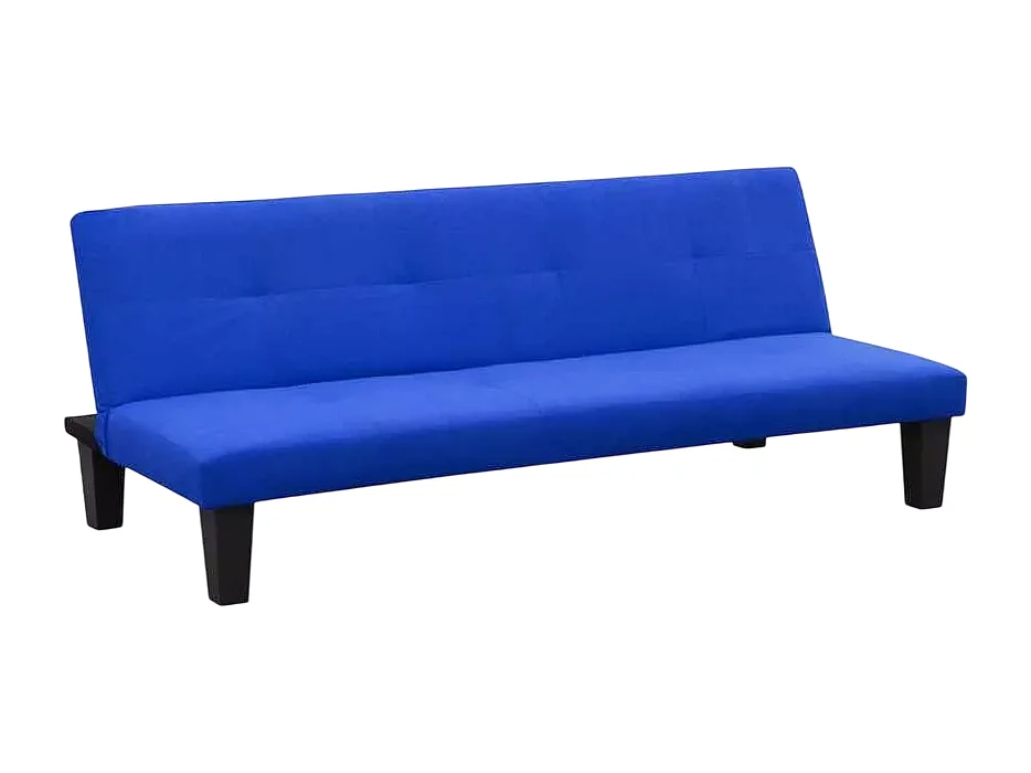 2- Sitzer Mikrofasersofa Klappsofa Schlafsofa mit Onyx-Füßen für Wohn- und Gästezimmer - Blau