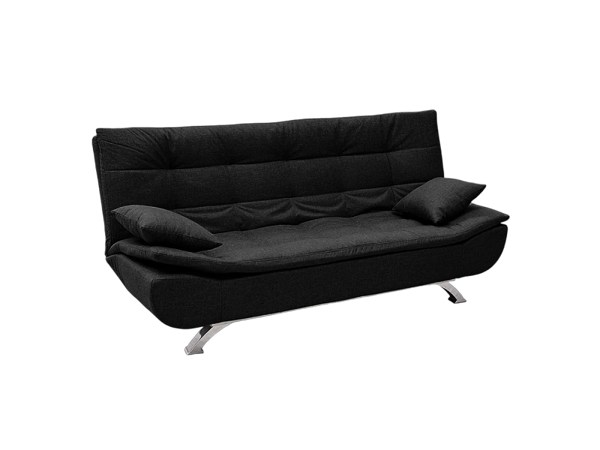 Centenario modernes Design 2-Sitzer Schlafsofa aus Mikrofaser - Schwarz