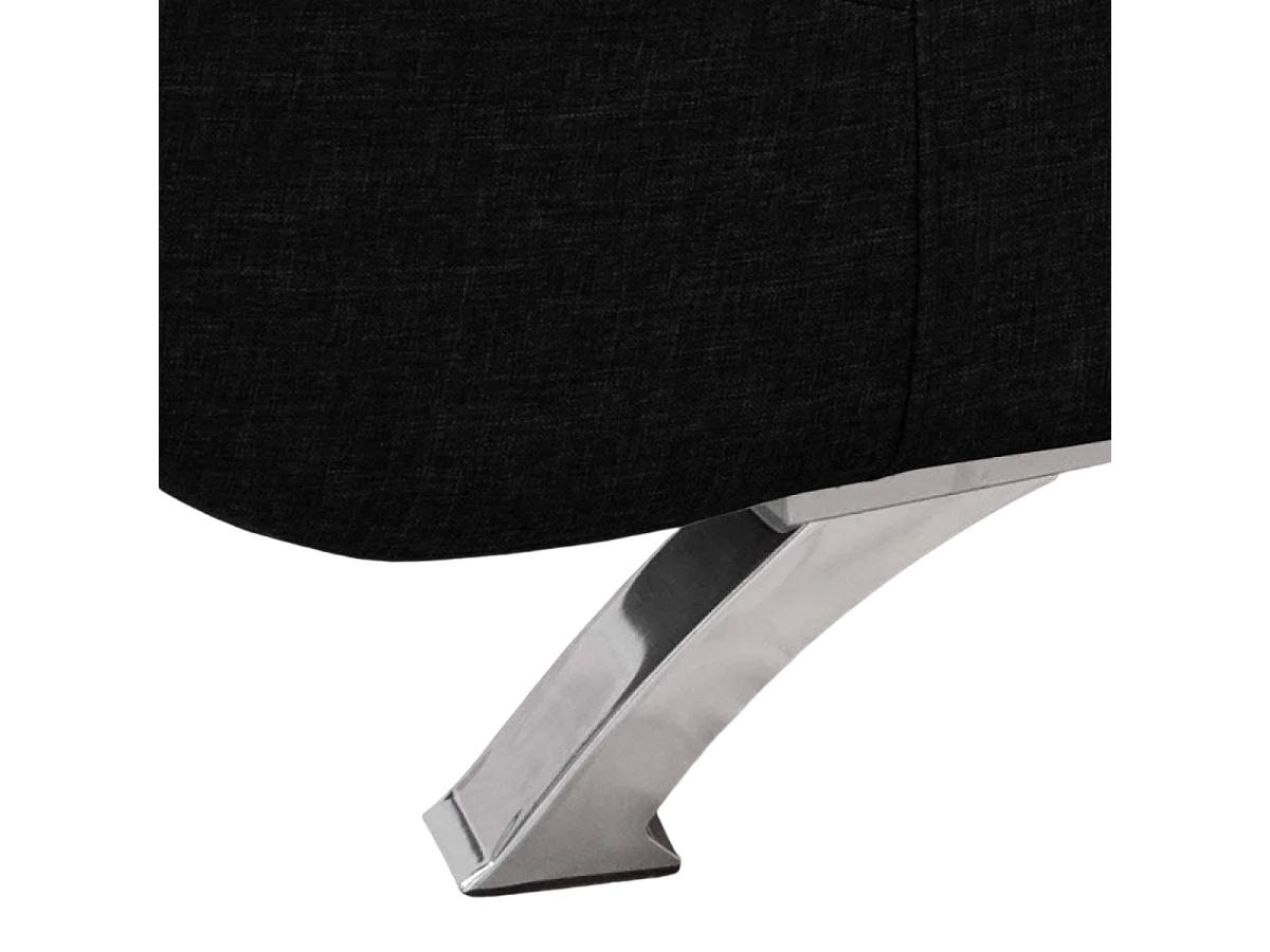 Centenario modernes Design 2-Sitzer Schlafsofa aus Mikrofaser - Schwarz