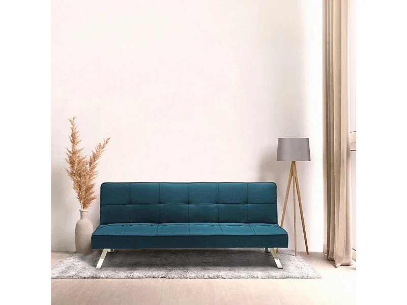 Divano letto convertibile a 3 posti clic clac moderno robusto Mandorlo