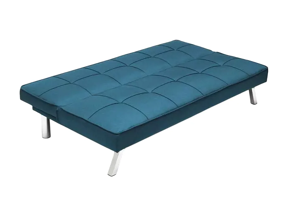 Design Schlafsofa Gemma, moderne 2-Sitzer Couch Mit Schlaffunktion - Blau