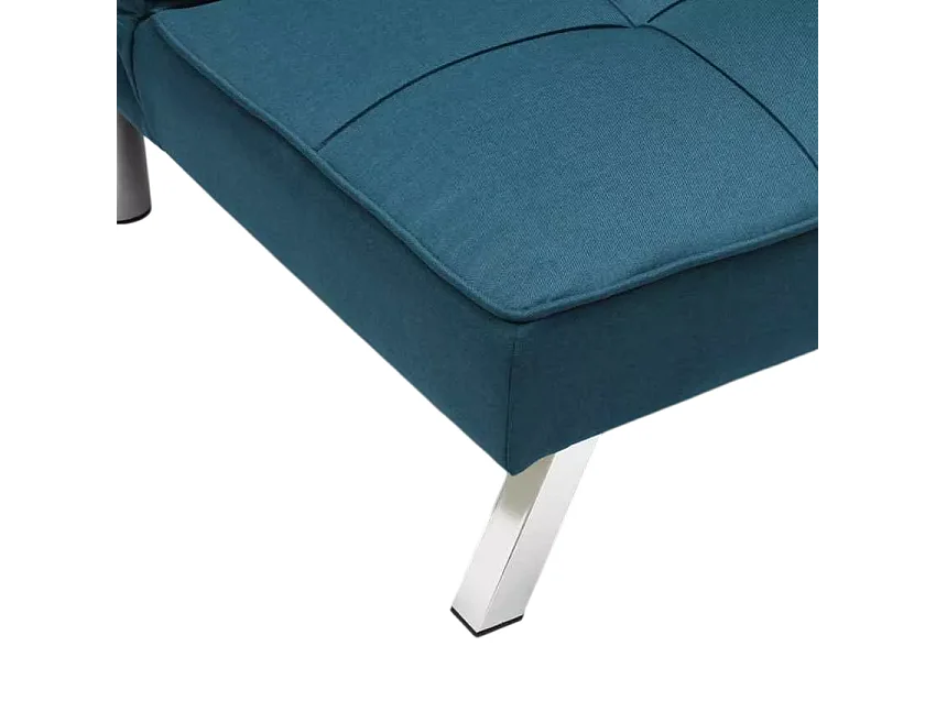 Design Schlafsofa Gemma, moderne 2-Sitzer Couch Mit Schlaffunktion - Blau