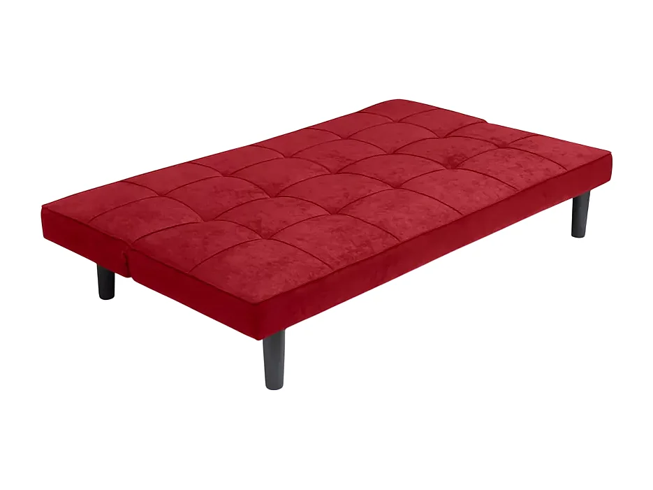 Giada 2-Sitzer Stoff Design Sofa Bett für Haus und Büro - Rot