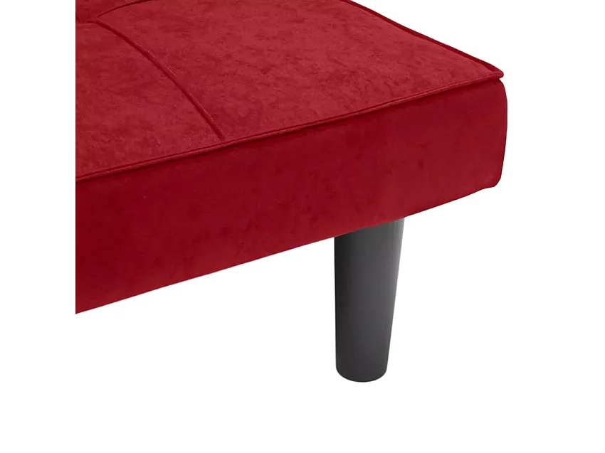 Giada 2-Sitzer Stoff Design Sofa Bett für Haus und Büro - Rot