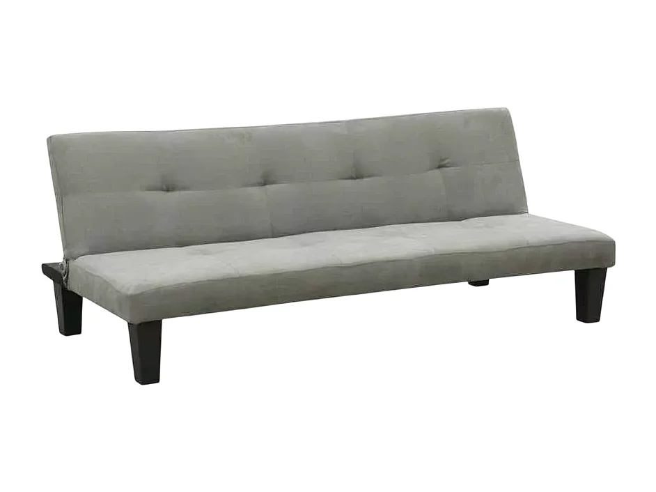 2- Sitzer Mikrofasersofa Klappsofa Schlafsofa mit Onyx-Füßen für Wohn- und Gästezimmer - Grau