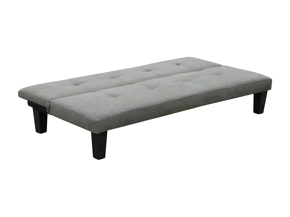 2- Sitzer Mikrofasersofa Klappsofa Schlafsofa mit Onyx-Füßen für Wohn- und Gästezimmer - Grau