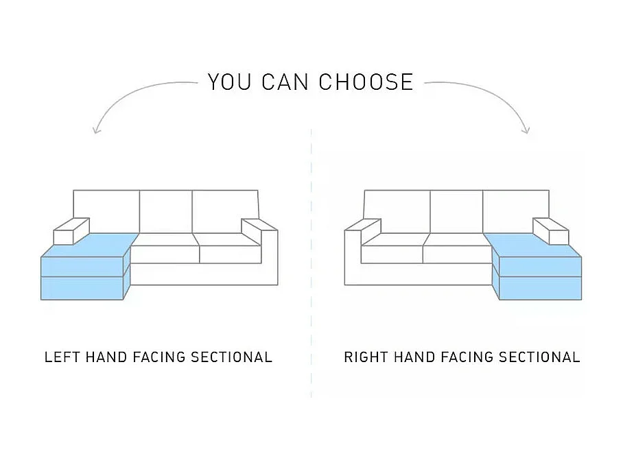 Divano angolare 3 posti tessuto con contenitore Castagno