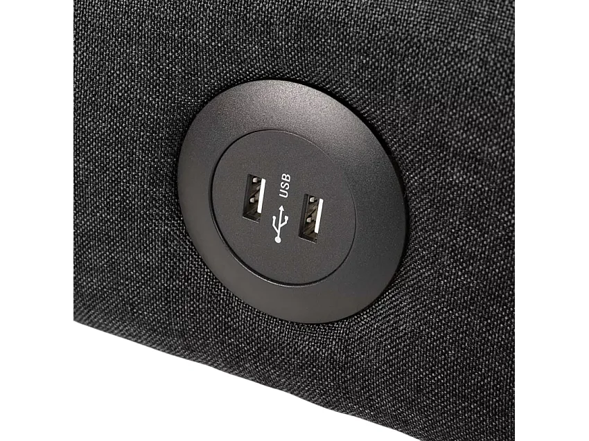 Schlafsofa aus Stoff mit USB-Anschluss und Metallbeinen Design Astralis - Schwarz