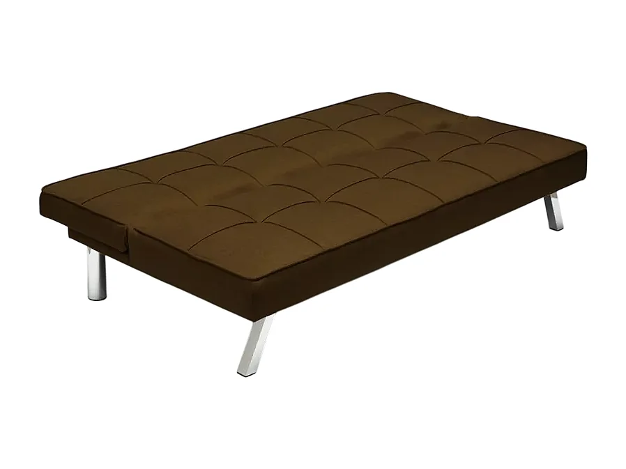 Design Schlafsofa Gemma, moderne 2-Sitzer Couch Mit Schlaffunktion - Braun