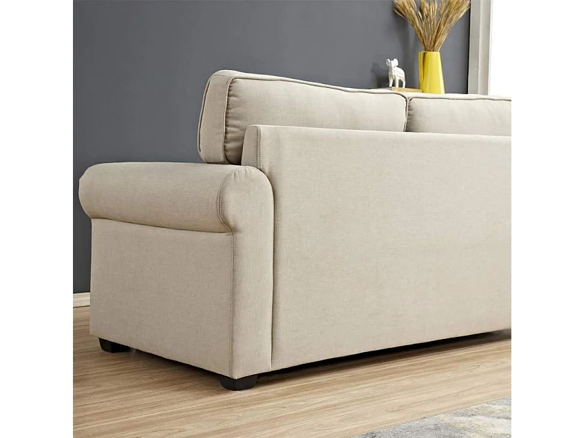 Canapé convertible 3 places en tissu avec coussins Ciliegio