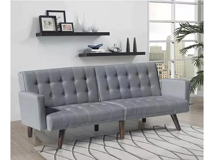 Canapé clic-clac 3 places en tissu Pero