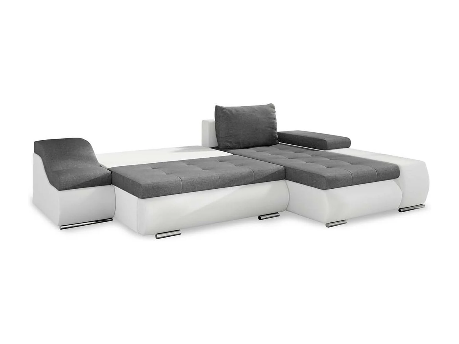 Canapé d'angle convertible coffre de rangement contemporain COSMOS