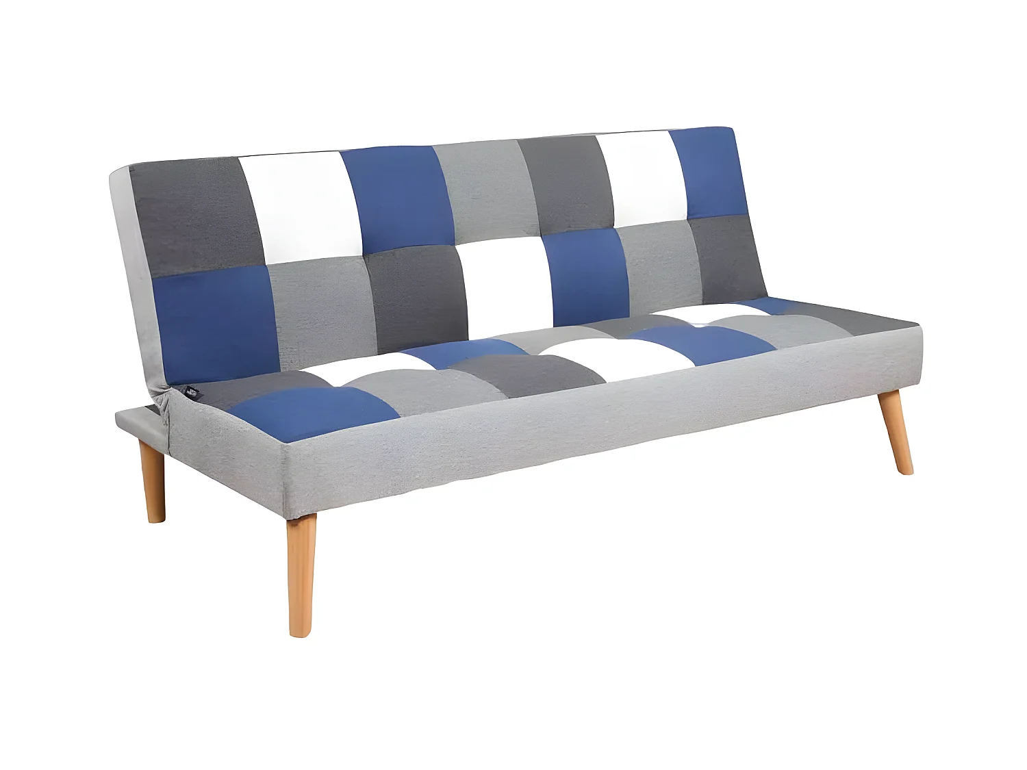 Canapé convertible 2-3 places clic-clac style patchwork ALAMBRA