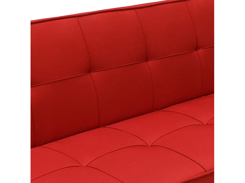 Divano letto convertibile a 3 posti clic clac moderno robusto Mandorlo