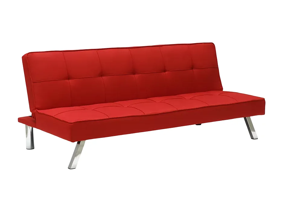 Design Schlafsofa Gemma, moderne 2-Sitzer Couch Mit Schlaffunktion - Rot