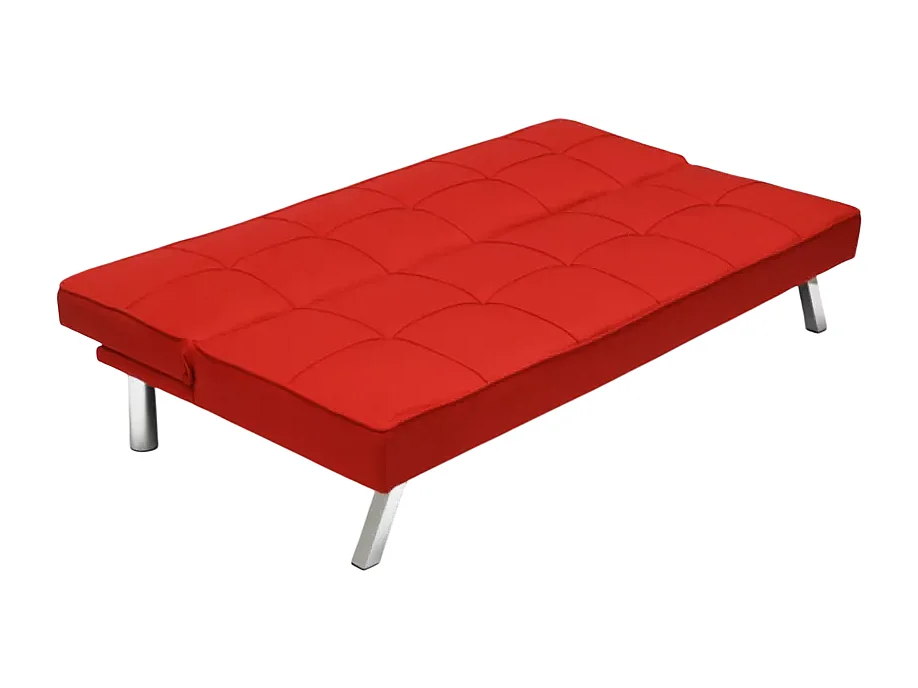 Design Schlafsofa Gemma, moderne 2-Sitzer Couch Mit Schlaffunktion - Rot