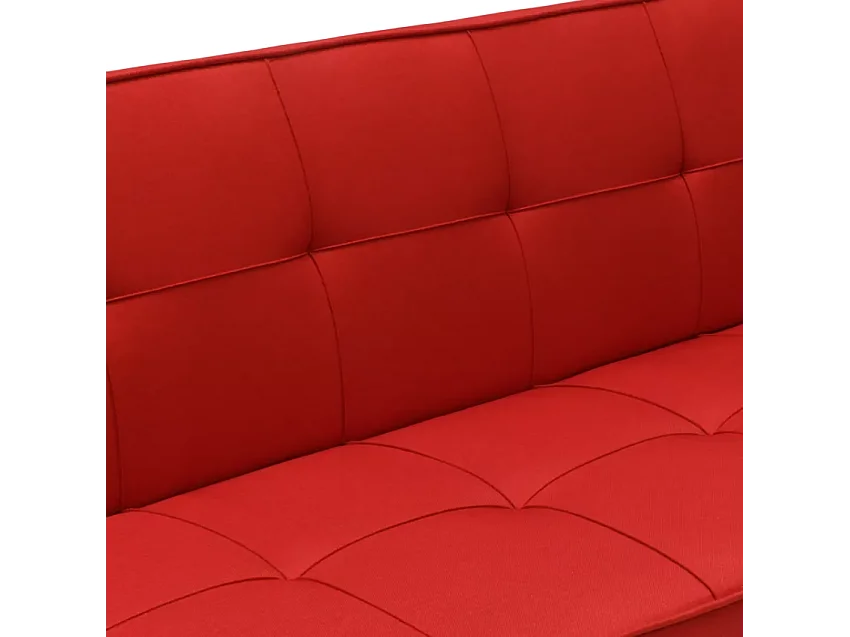 Design Schlafsofa Gemma, moderne 2-Sitzer Couch Mit Schlaffunktion - Rot