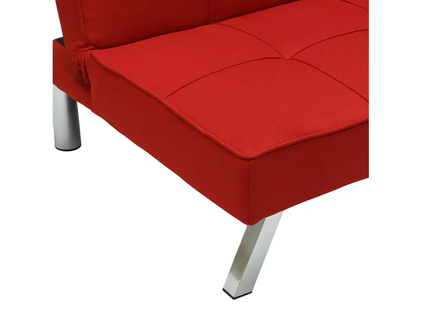 Design Schlafsofa Gemma, moderne 2-Sitzer Couch Mit Schlaffunktion - Rot