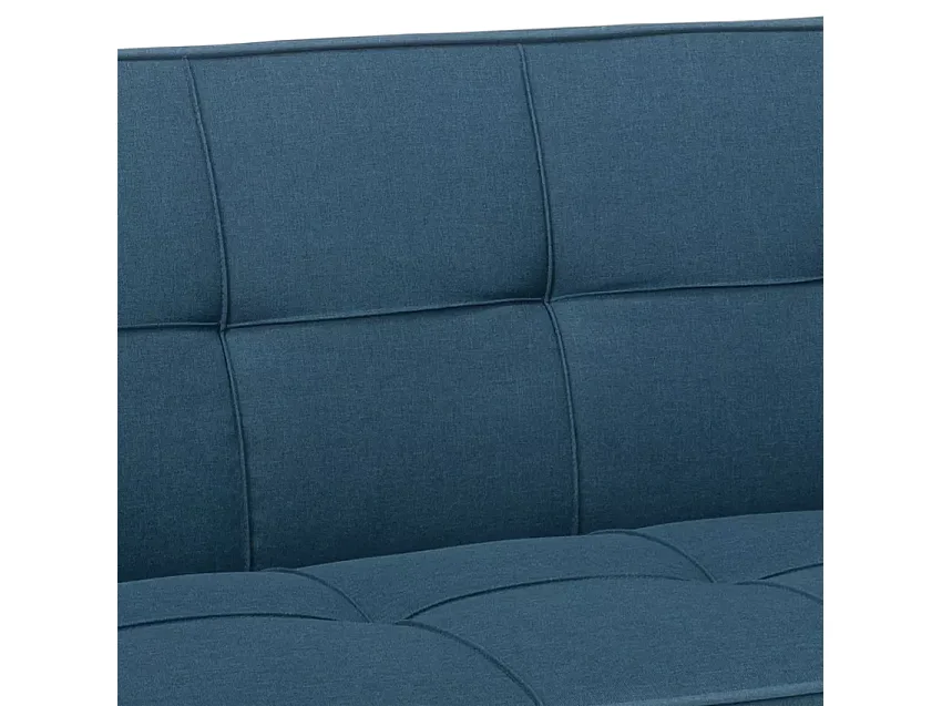 Divano letto clic-clac 2 posti in tessuto con porta USB Tasso