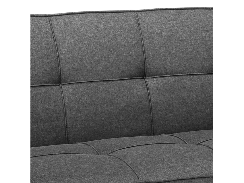 Divano letto clic-clac 2 posti in tessuto con porta USB Tasso