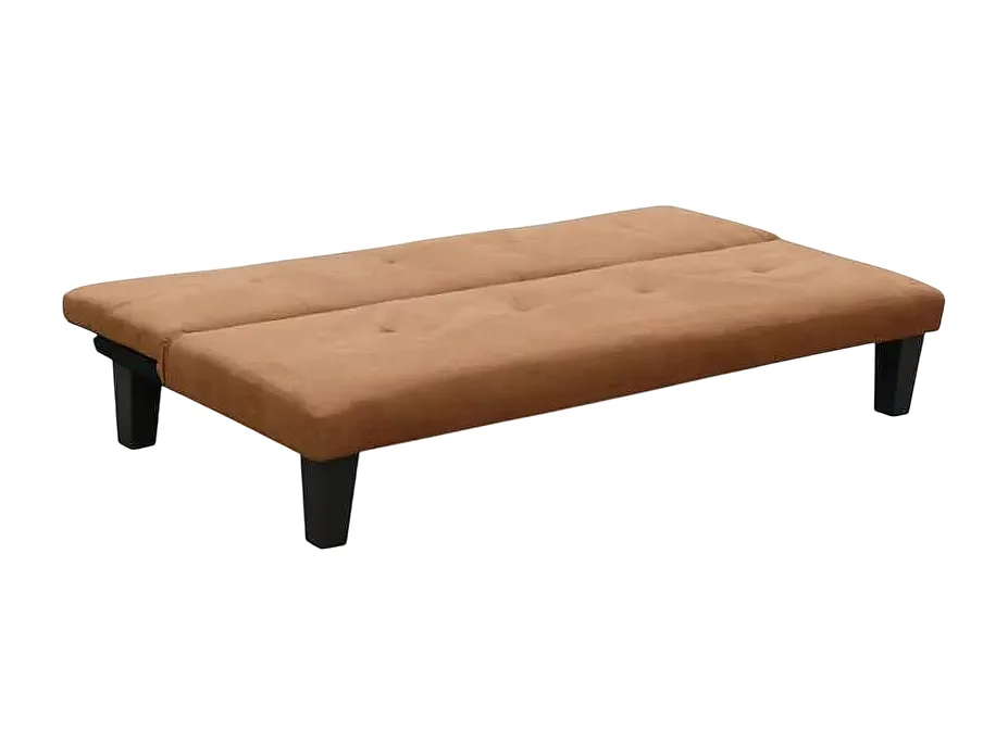 2- Sitzer Mikrofasersofa Klappsofa Schlafsofa mit Onyx-Füßen für Wohn- und Gästezimmer - Braun