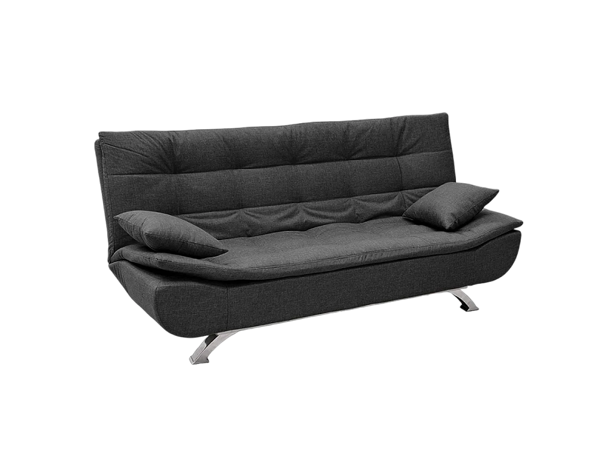 Centenario modernes Design 2-Sitzer Schlafsofa aus Mikrofaser - Dunkel Grau
