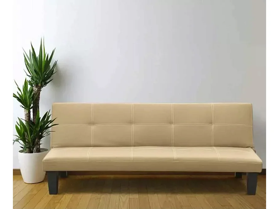 Divano 3 posti in similpelle convertibile moderno Quercia