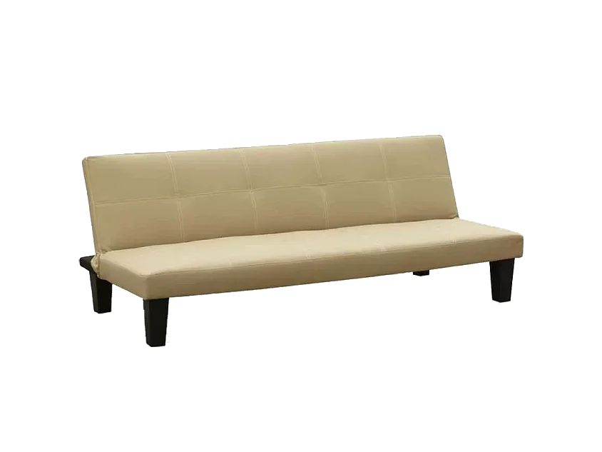 Sofá cama 3 plazas cuero polipiel Topazio pronto letto - Beige
