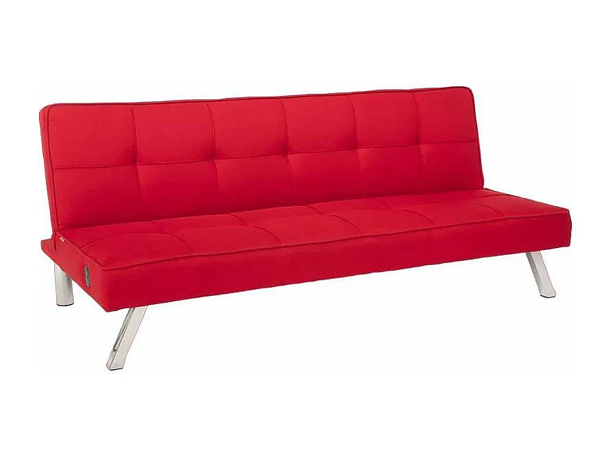 Divano letto clic-clac 2 posti in tessuto con porta USB Tasso