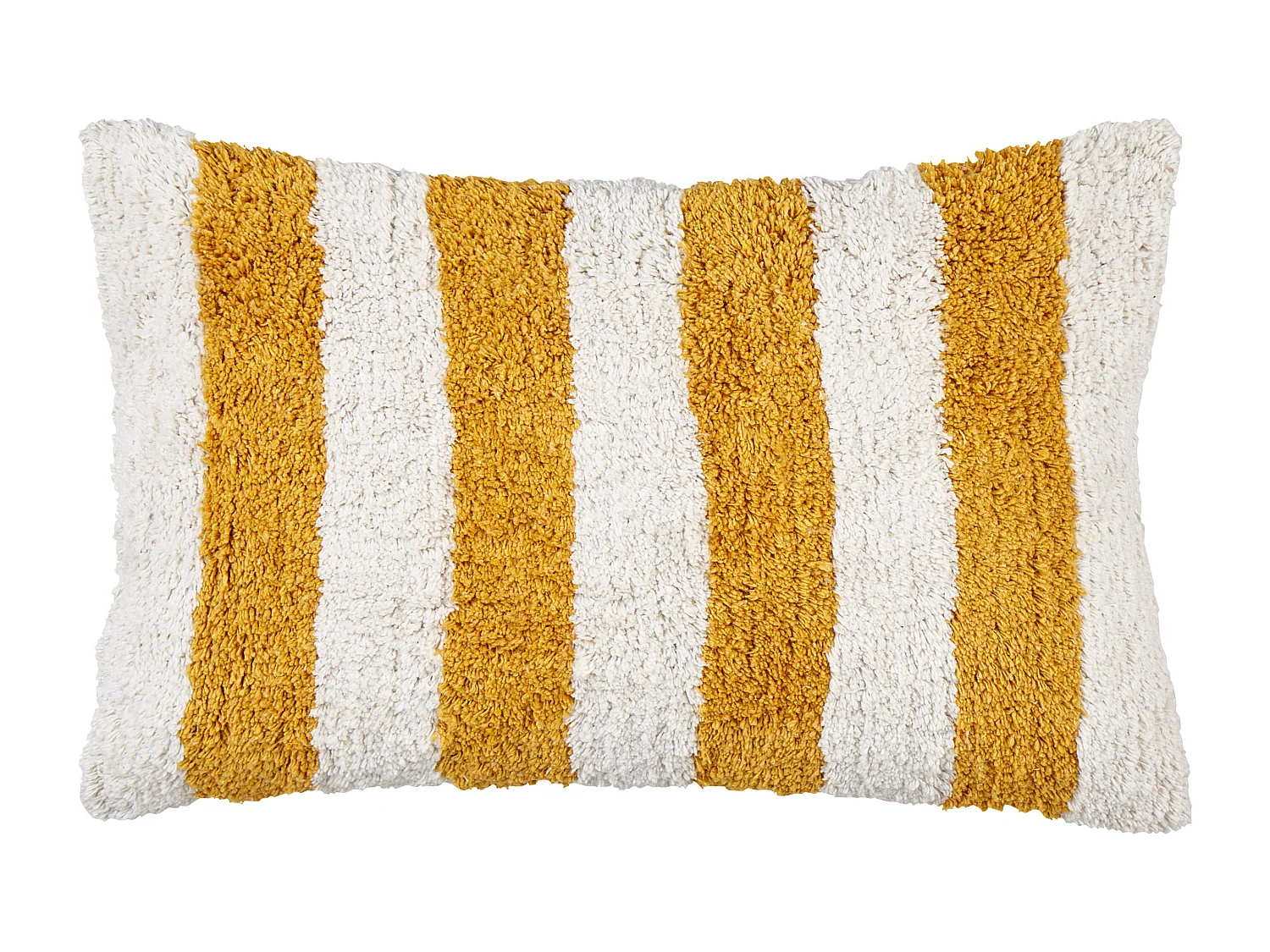 Dekokissen 2er Set HELIANTHUS Baumwolle 30 x 50 cm Weiss Streifenmuster