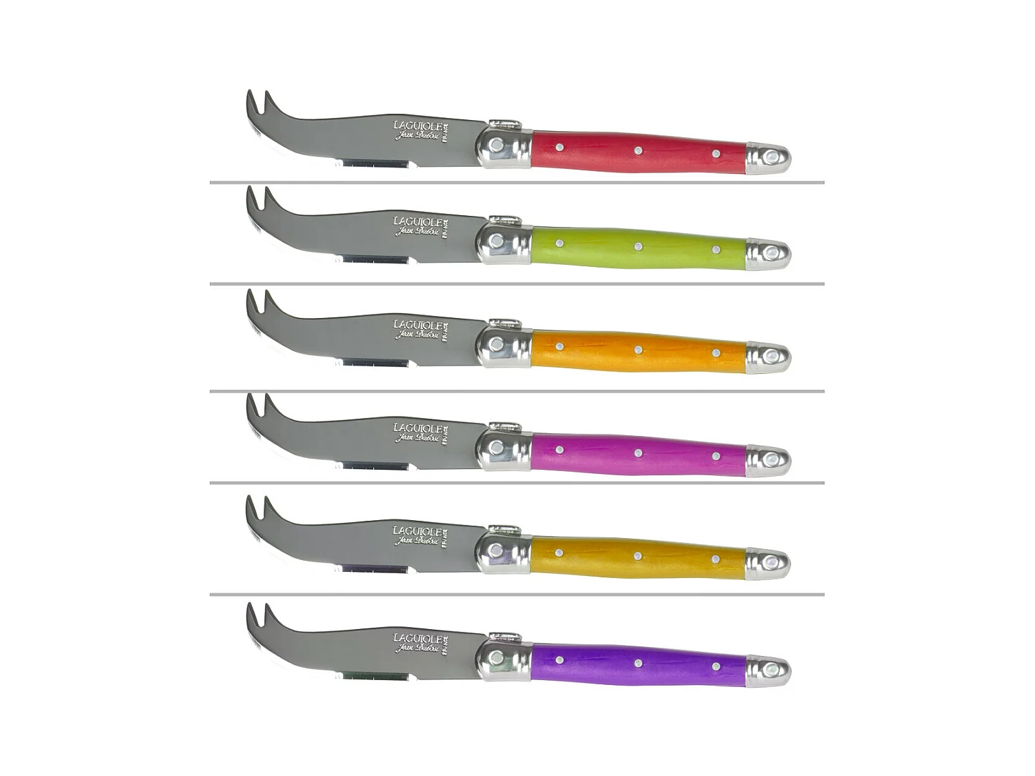 Fromagette laguiole irisée coloris assortis (lot de 6)