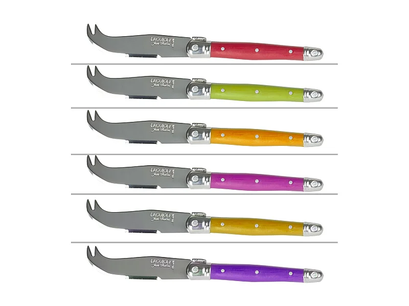 Fromagette laguiole irisée coloris assortis (lot de 6)