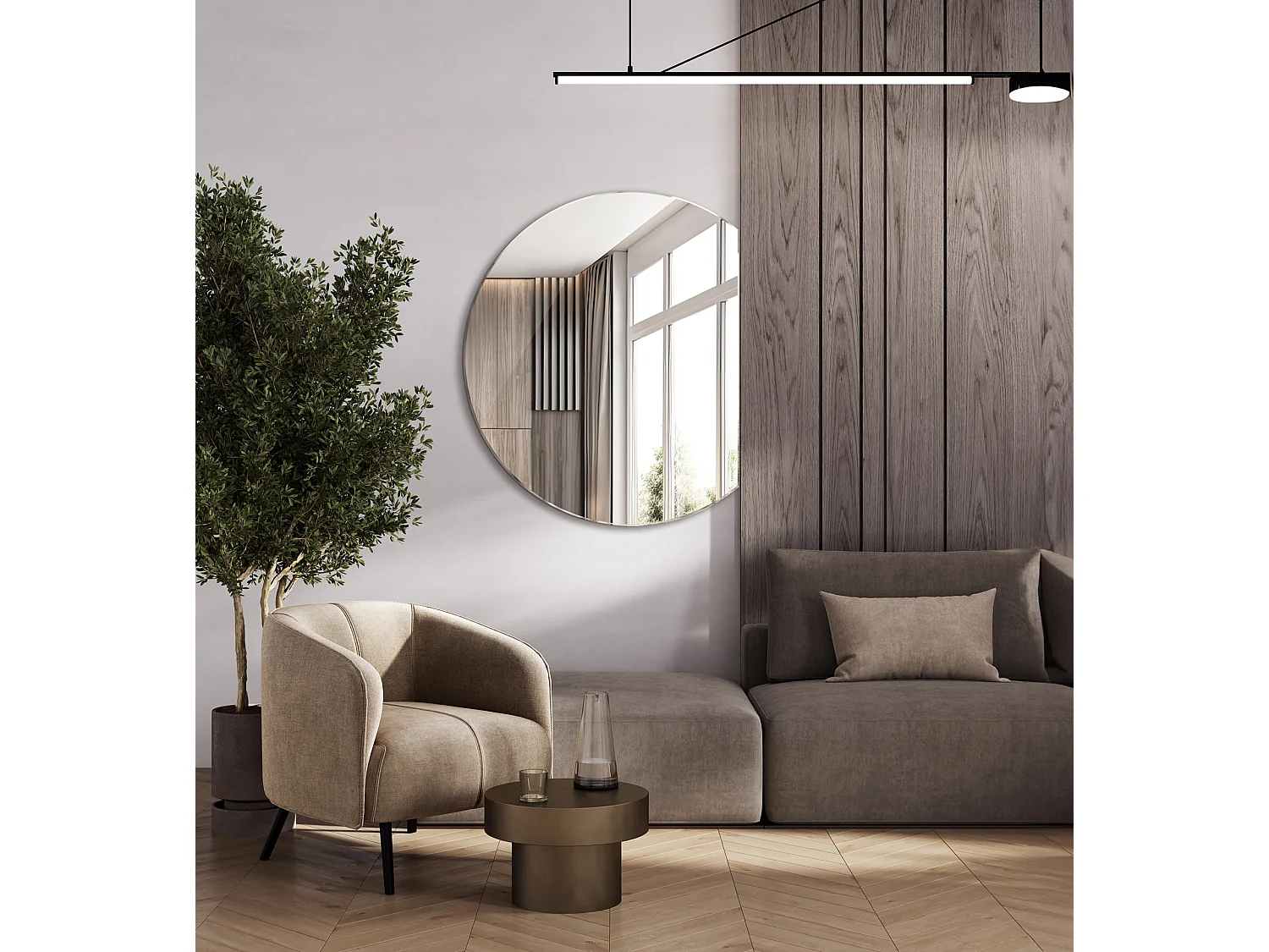 Spiegel mit unregelmäßiger Form abgeschnittenes Rad Originaldesign 84x100cm