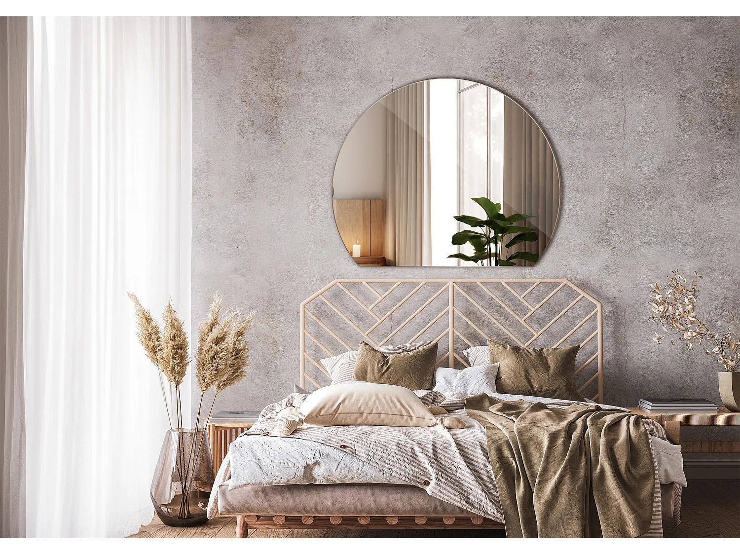 Spiegel mit unregelmäßiger Form abgeschnittenes Rad Originaldesign 84x100cm