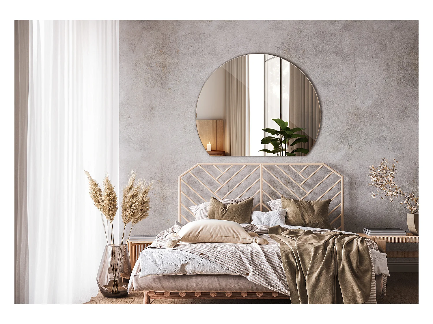 Spiegel 70x80cm Fantasie in Form eines einzigartigen unregelmäßigen abgeschnittenen Rades