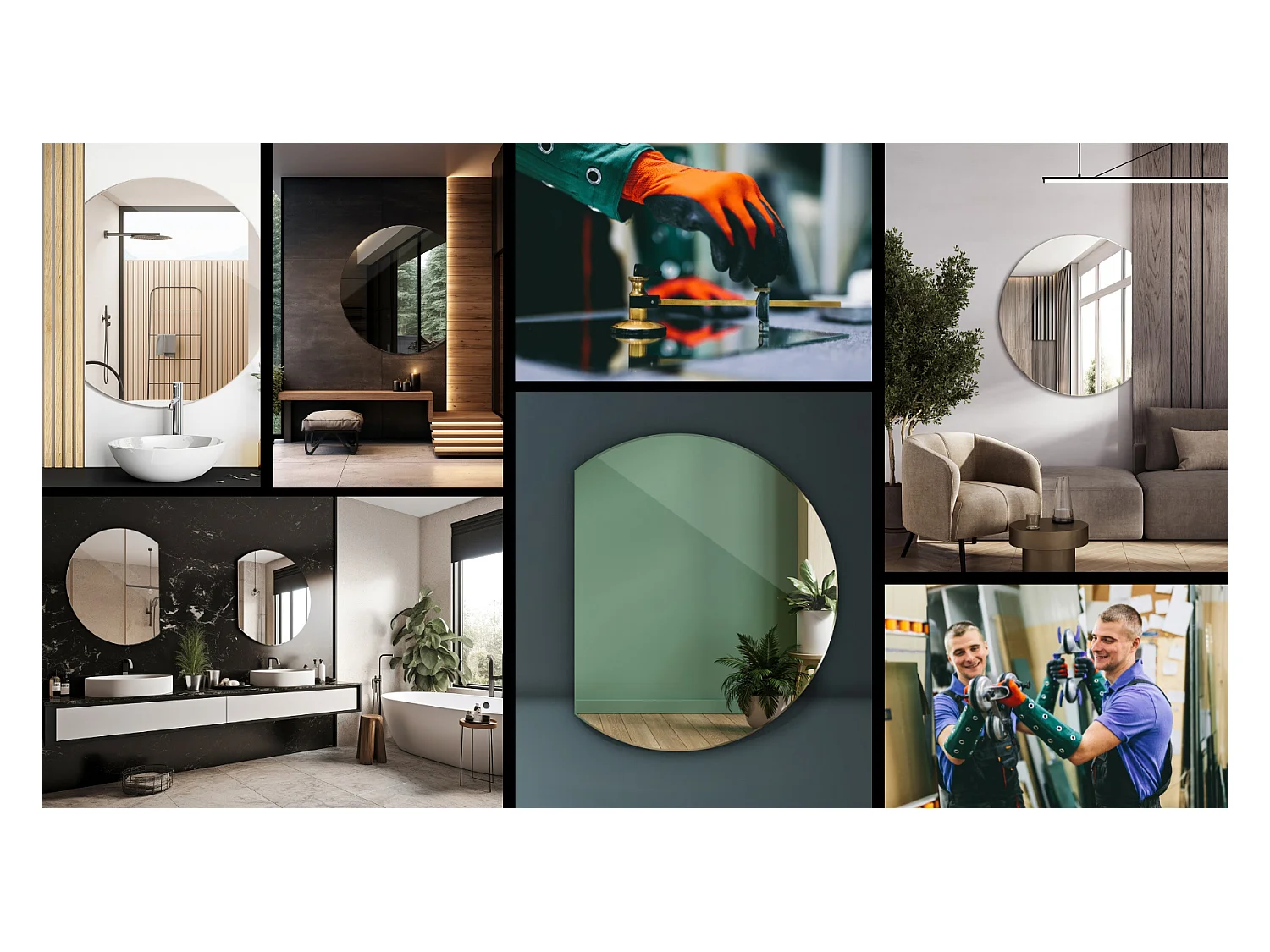 Spiegel 70x80cm Fantasie in Form eines einzigartigen unregelmäßigen abgeschnittenen Rades