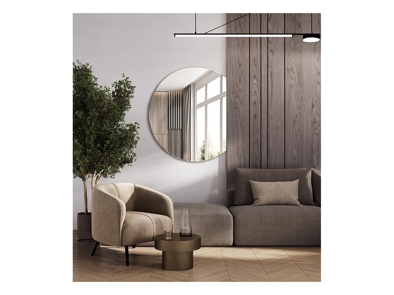 Spiegel 70x80cm Fantasie in Form eines einzigartigen unregelmäßigen abgeschnittenen Rades