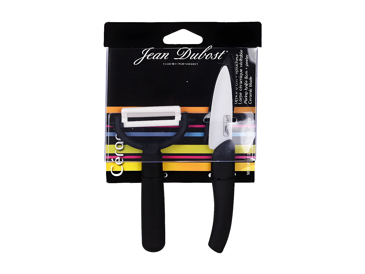 Couteau à office 8 cm avec éplucheur en céramique