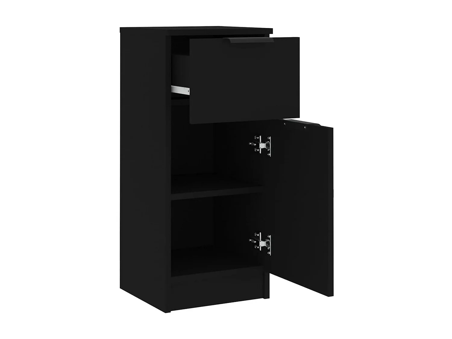 Sideboards 2 Stk. Schwarz 30x30x70 cm Holzwerkstoff