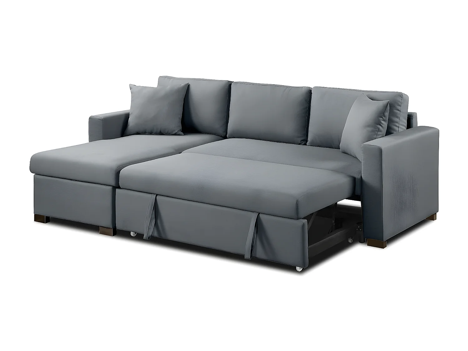 Sofá Cama Esquinero De 3 Plazas Chaise Loung 1970X1160X470 Gris