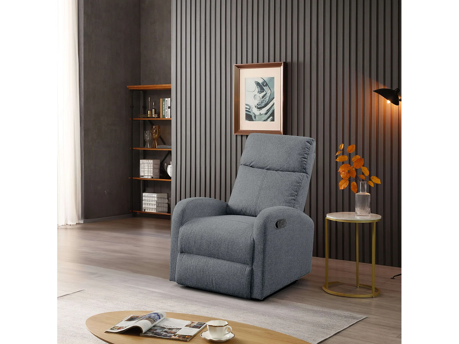 Cadeira Relax Reclinável 730X965X950 Cinza