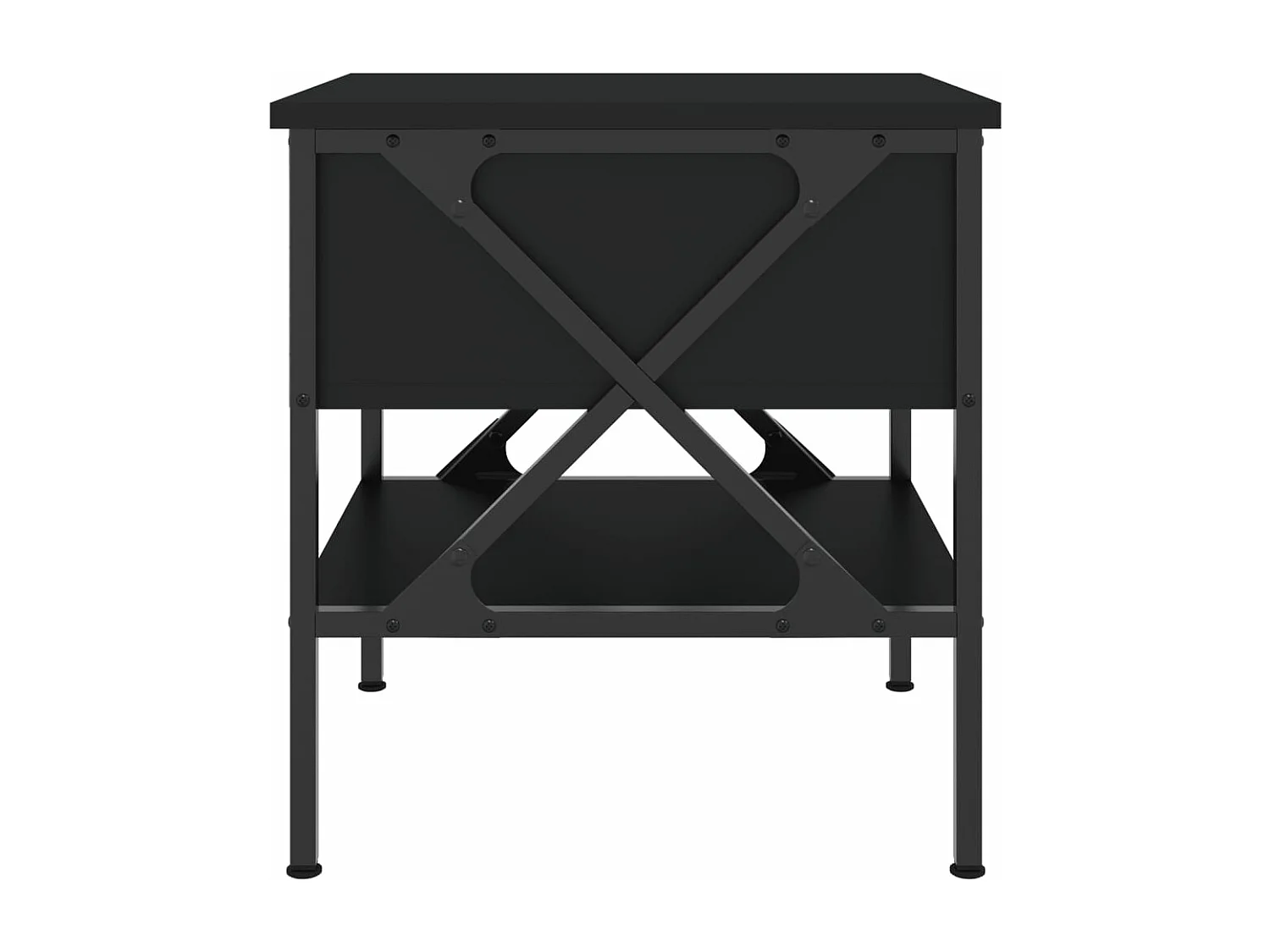 Tables de chevet 2 pièces noir 40x42x45 cm bois d’ingénierie