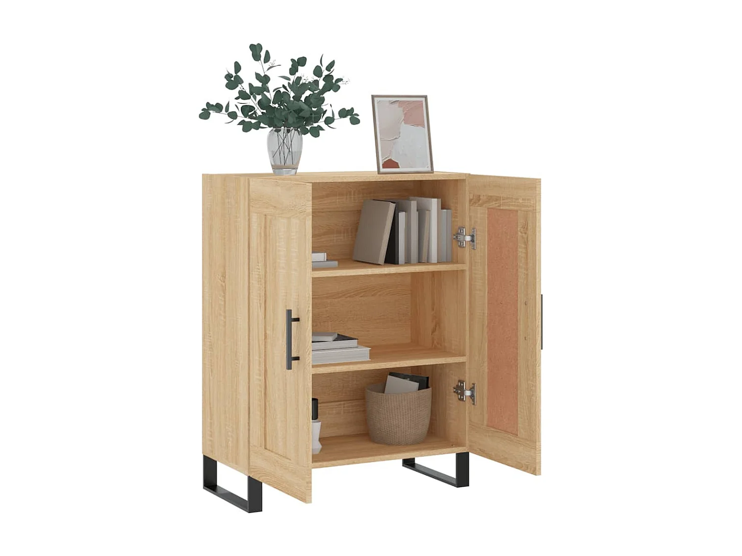 Aparador de madera de ingeniería roble Sonoma 69,5x34x90 cm