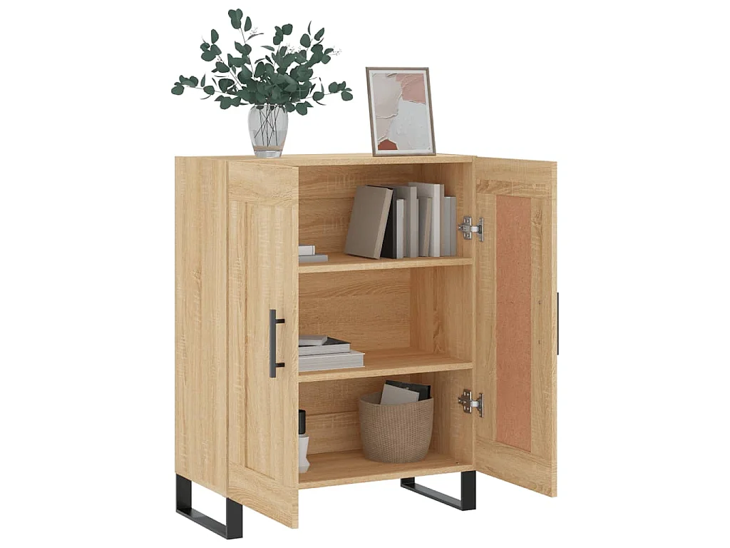 Buffet chêne sonoma 69,5x34x90 cm bois d'ingénierie